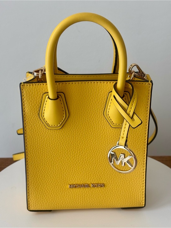 Michael Kors Handbags - MICHAEL KORS MERCER XS SHOPPER/CROSSBODY - GOLDEN YELLOW